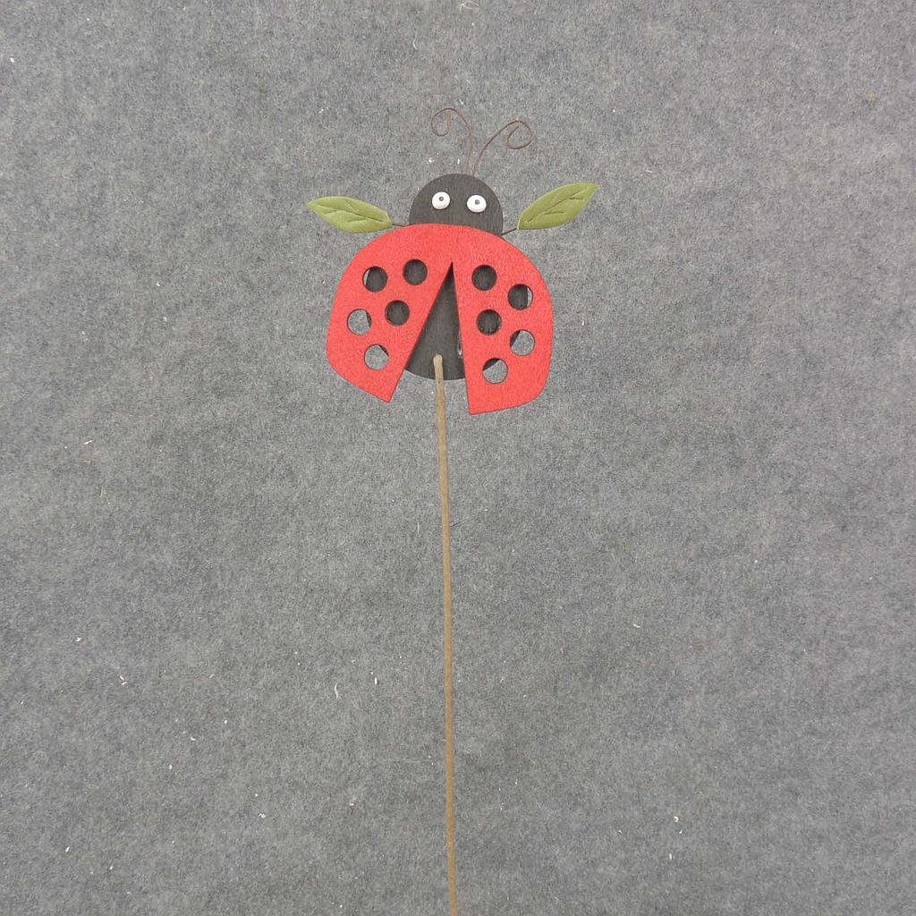 LADYBUG PICK 14.75" 3" DIA 6/BG WOODEN