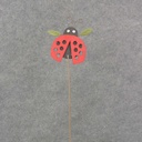 LADYBUG PICK 14.75" 3" DIA 6/BG WOODEN