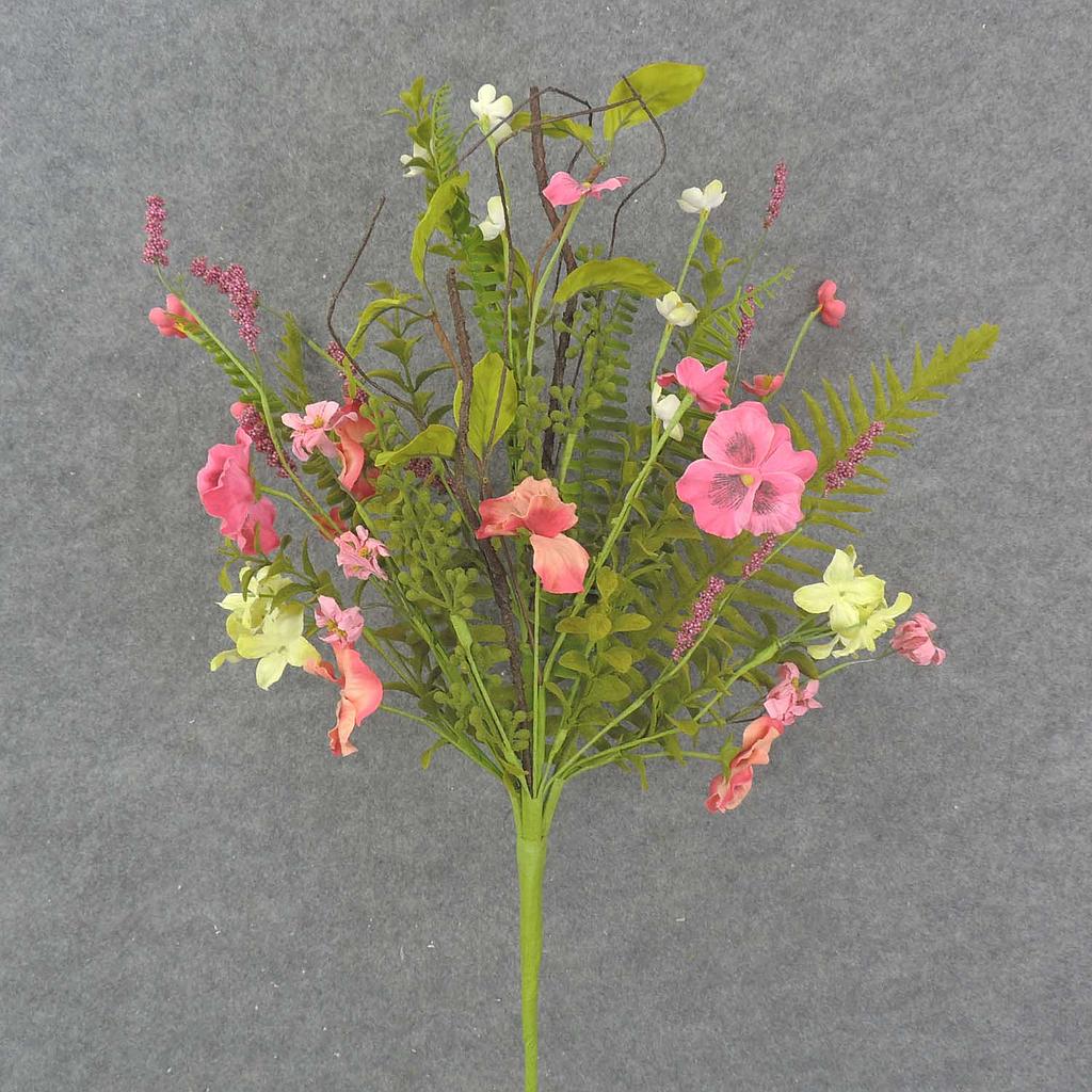 25&quot; PANSY/MIXED FLOWR HANDWRAP BUSH