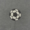 SOCCER BALL 6"dia W/14" PICK (6/BAG)