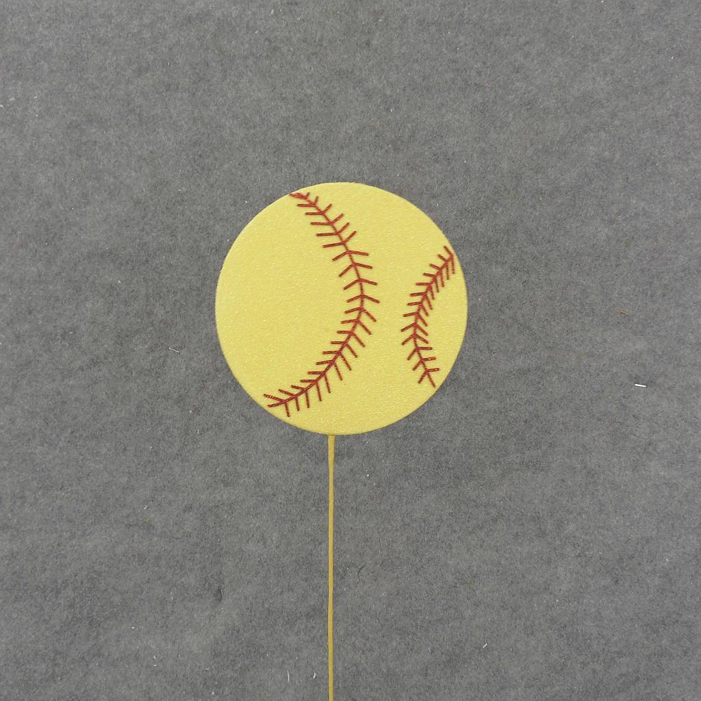 SOFTBALL 6"dia W/14"PICK (6/BAG)