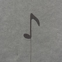 EIGHTH NOTE 6" X 4" W/14" PICK (6/BAG)