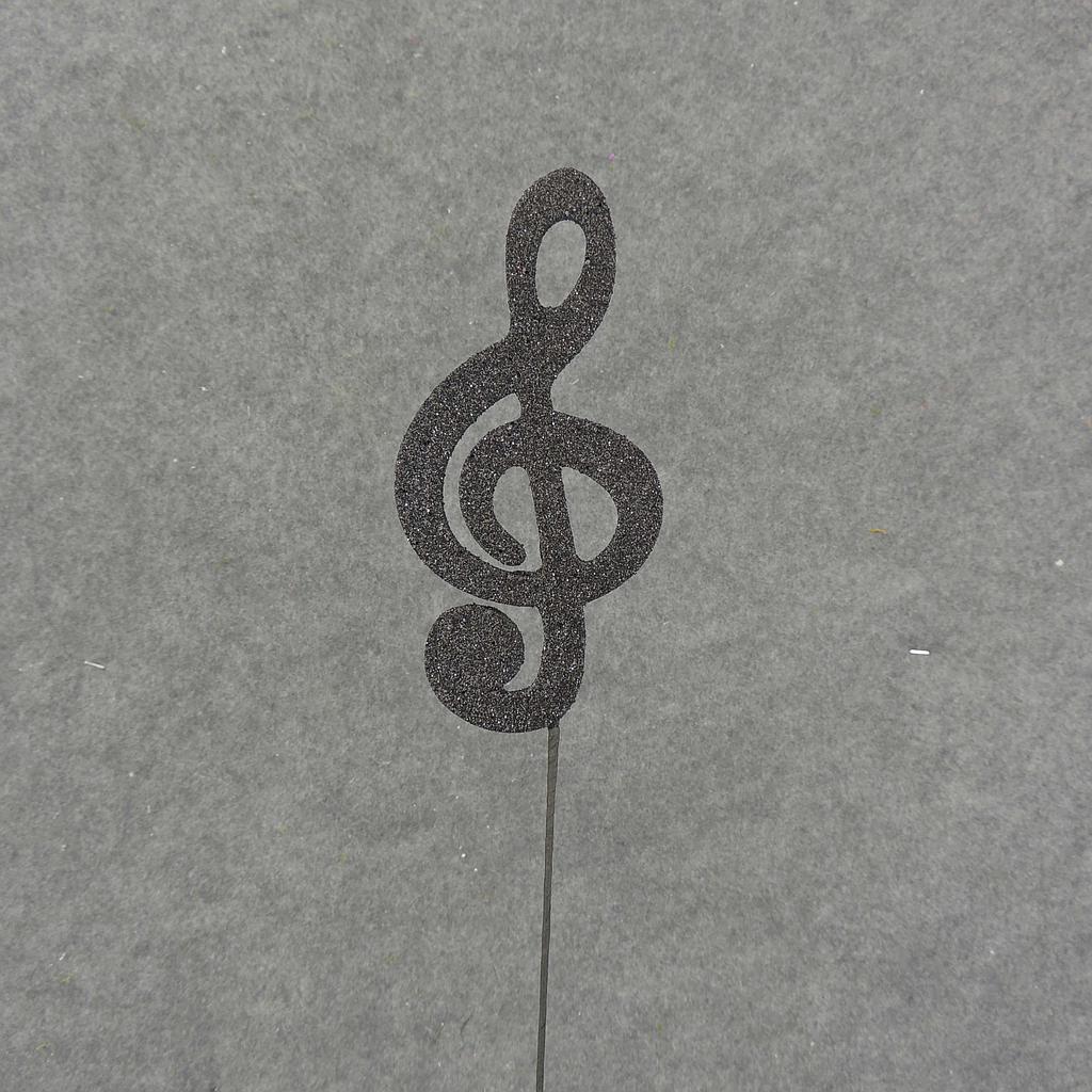 [SA8207-BLK] 6.75" TREBLE CLEF W/14" PICK (6/BAG) BLACK