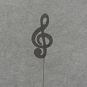 6.75" TREBLE CLEF W/14" PICK (6/BAG) BLACK
