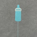 BABY BOTTLE 6.25" W/14" PICK (6/BAG)  BLUE  LARGE