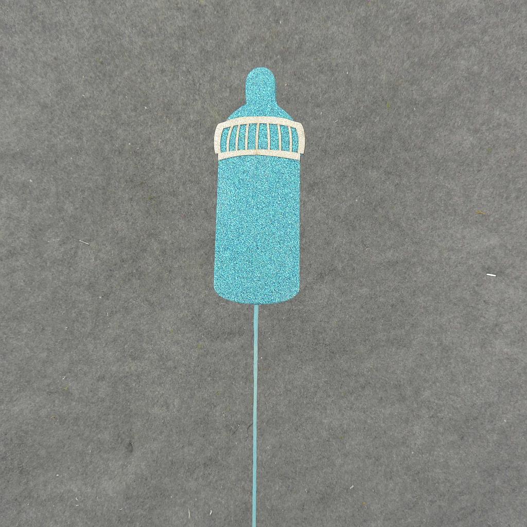 [SA8210B-S] 4" BABY BOTTLE W/14" PICK (6/BAG) BLUE SMALL