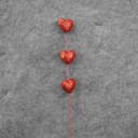 HEART TRIPLE PICK 21&quot; RED (6/BAG)