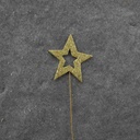 18" STAR OUTLINE PICK (6/BAG) GOLD GLITTER