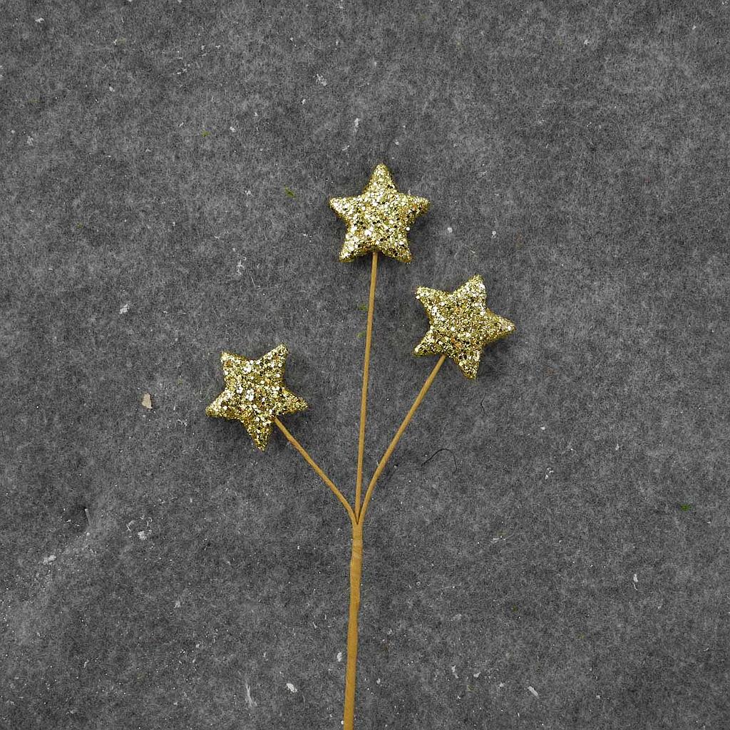 [SA8228-GLD] 19" STAR PICK X3 (6/BAG) SMALL GOLD