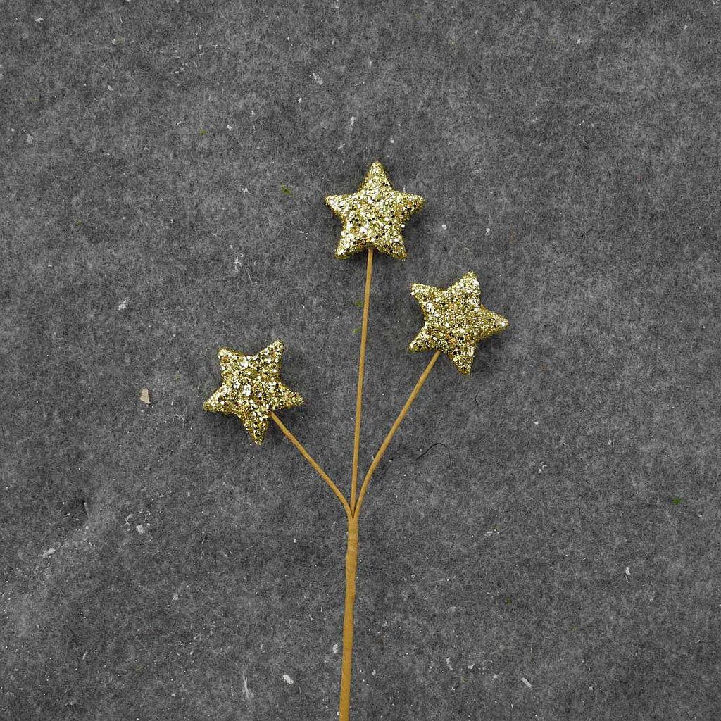 STAR PICK X3 19" (6/BAG) SMALL  GOLD