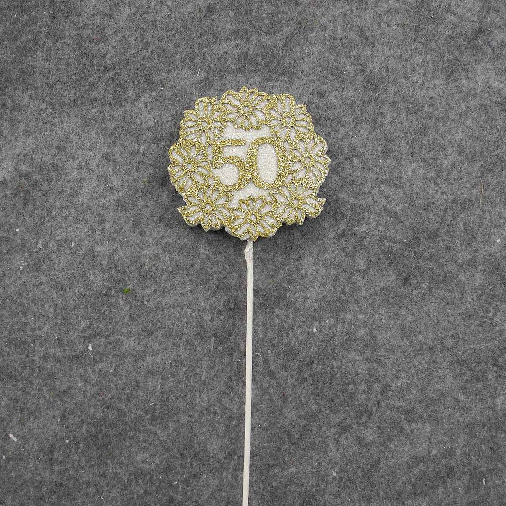 16.5" ANNIVERSARY PICK (50TH) (6/BAG)