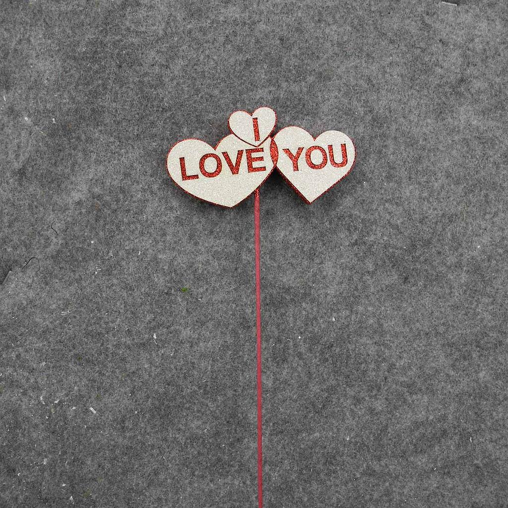 HEART "I LOVE YOU" PICK 16" (6/BAG) 