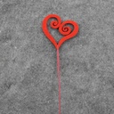 HEART PICK 17.25" FELT (6/BAG)