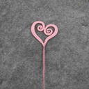 HEART PICK 17.25" W/GLITTER (6 PER BAG)