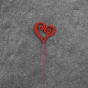 HEART PICK 17.25" W/GLITTER (6/BAG) RED