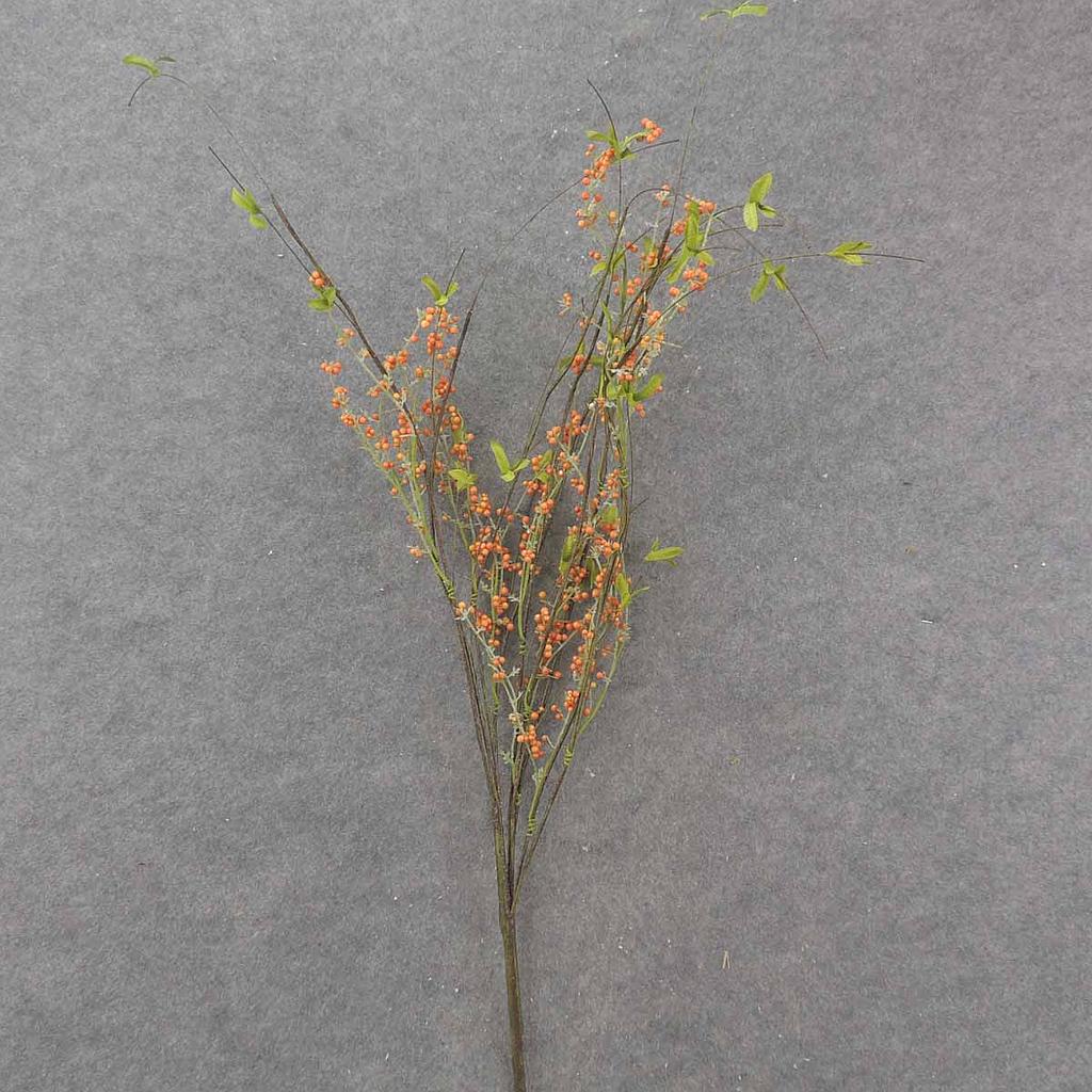 [SA9022-ORG] 42" BUBBLEBERRY TWIG SPRAY ORANGE