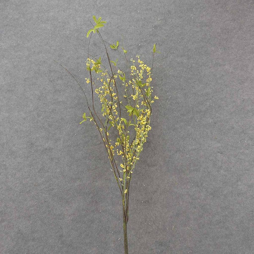 [SA9022-YEL] 42" BUBBLEBERRY TWIG SPRAY YELLOW