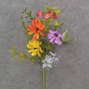 DAISY PICK 13" W/FLKED FOLIAGE HANDWRAPPED