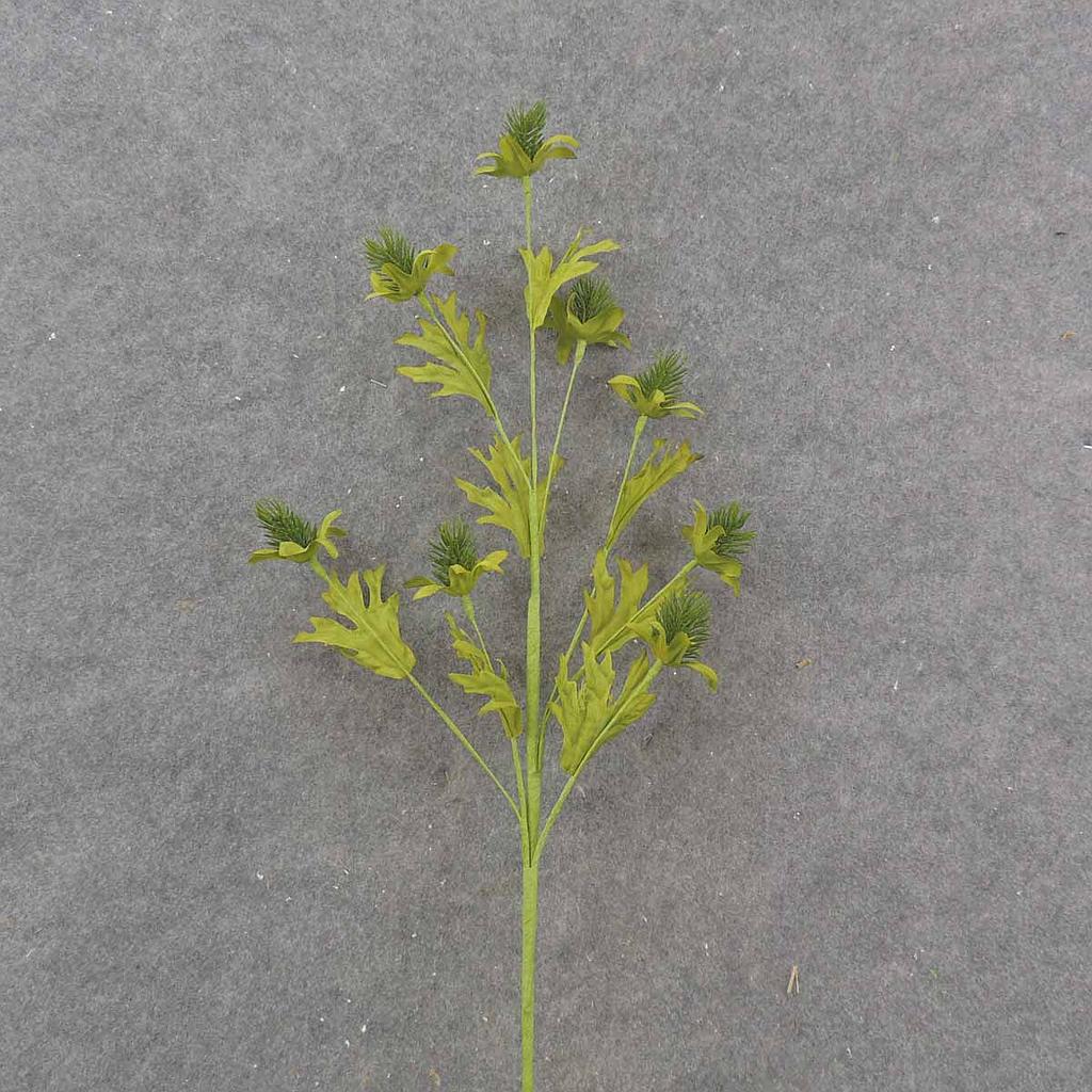 [SA9061-GRN] 28" THISTLE SPRAY X8 GREEN HANDWRAPPED