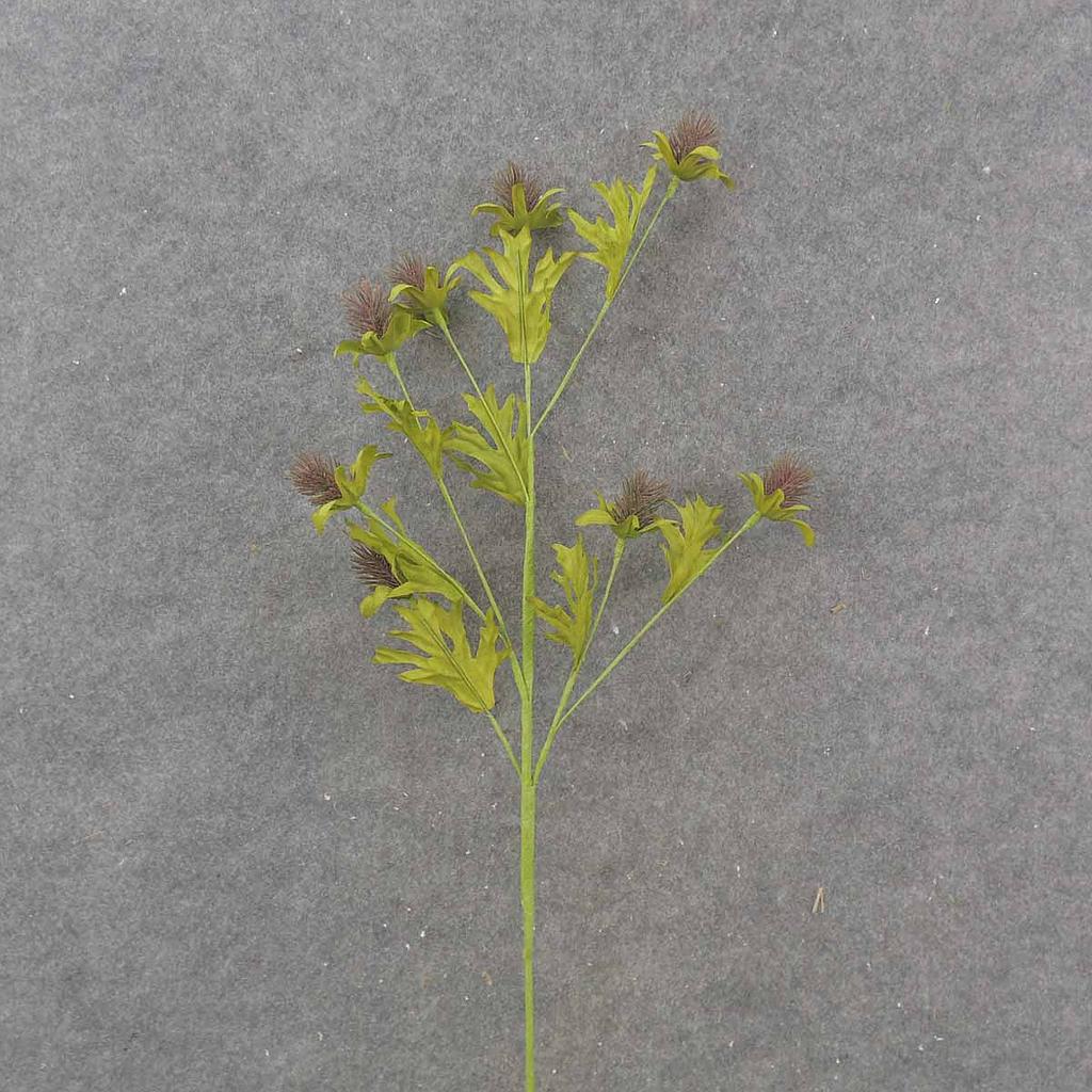 THISTLE SPRAY X8 28" PINK/GREEN HANDWRAPPED