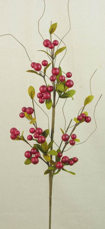 [SAF19-RED] 32" BERRY LEAF SPRAY RED