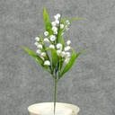 9" LILY OF THE VALLEY PICK WHITE (12/BAG)