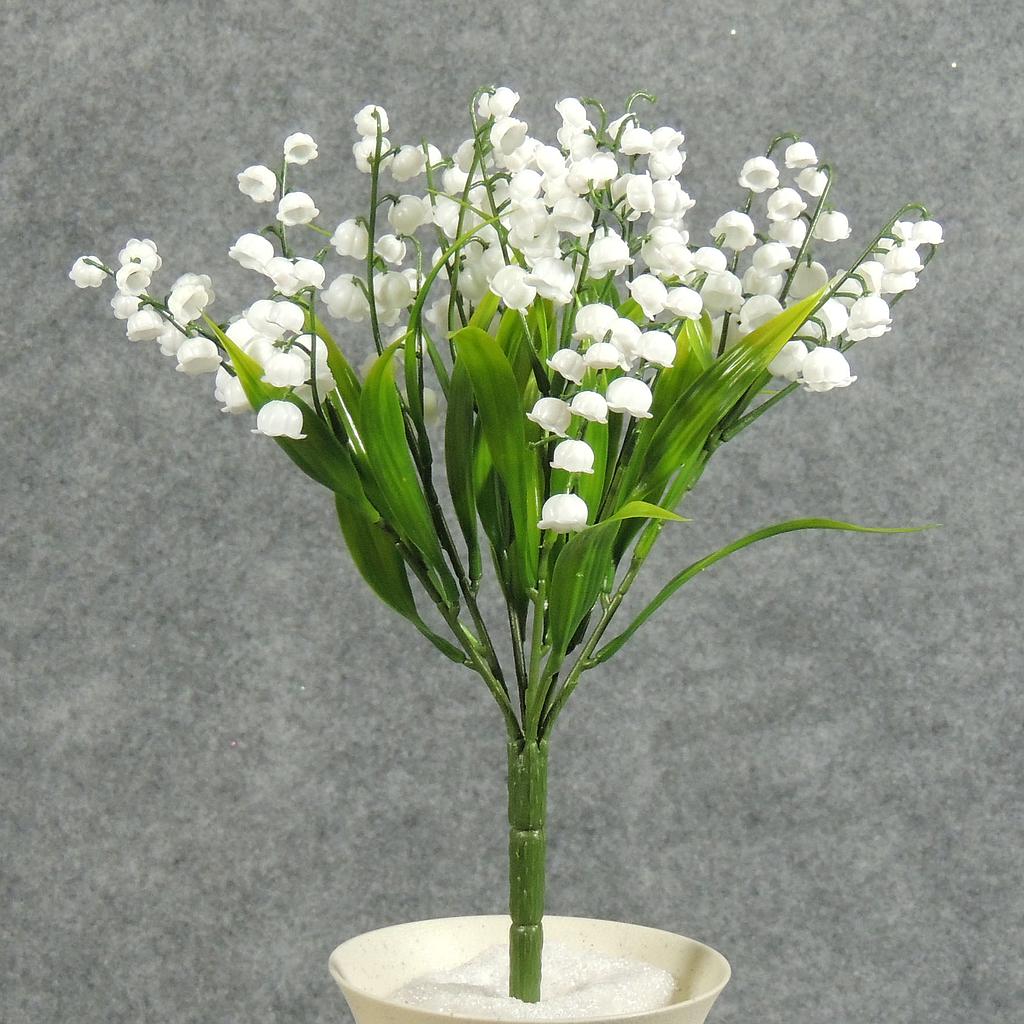 10" LILY OF THE VALLEY BUSH WHITE
