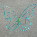 24" BUTTERFLY HANGING BLUE