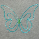BUTTERFLY 24&quot; HANGING  BLUE