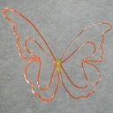 24" BUTTERFLY HANGING ORANGE