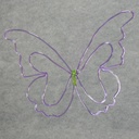24" BUTTERFLY HANGING PURPLE