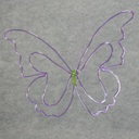 BUTTERFLY 24&quot; HANGING  PURPLE