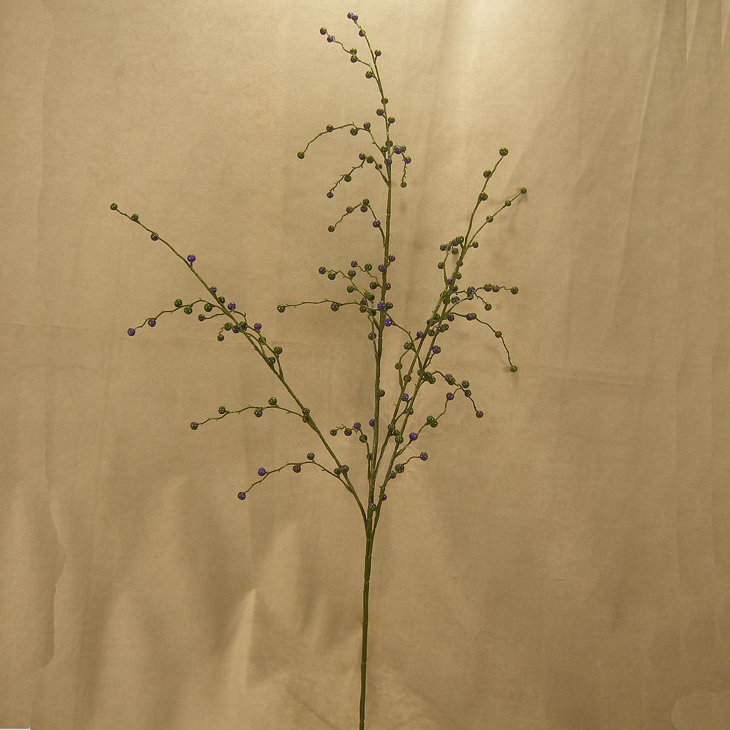 BERRY PTERIS SPRAY 37" PLASTIC  PURPLE/GREEN