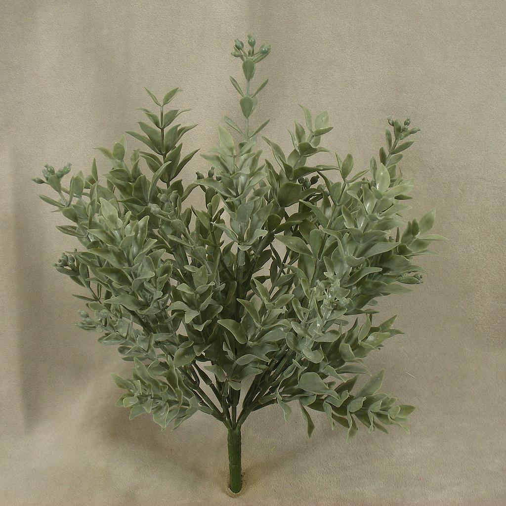 11" SEEDED FLOWER LEAF BUSH (4/BAG) GREEN