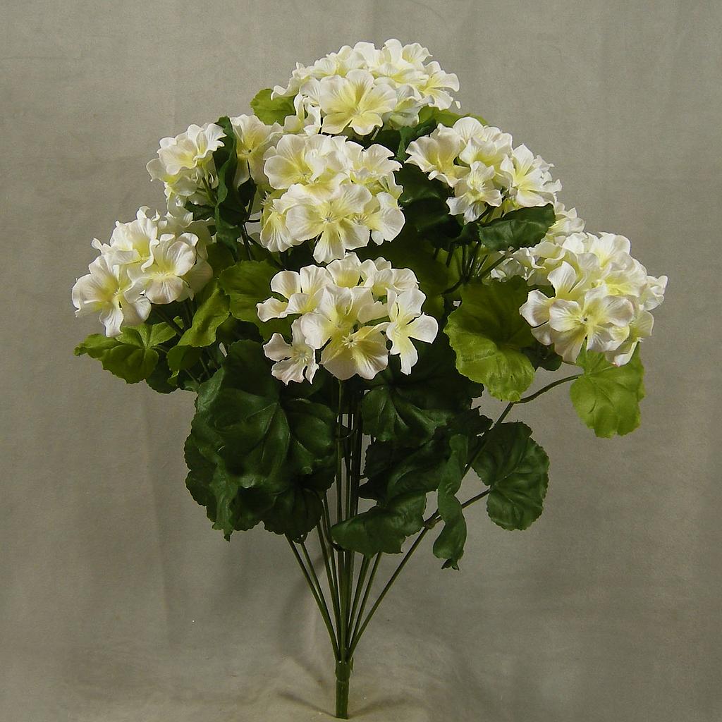 20" GERANIUM BUSH X14 WHITE