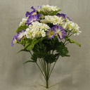 GERANIUM/MORNING GLORY BUSH X14  PURPLE/WHITE