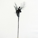 PEARL/FEATHER PICK 11&quot; (6/BAG)  BLACK