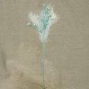 11" PEARL/FEATHER PICK (6/BAG) BLUE