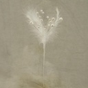PEARL/FEATHER PICK 11" (6/BAG)  WHITE
