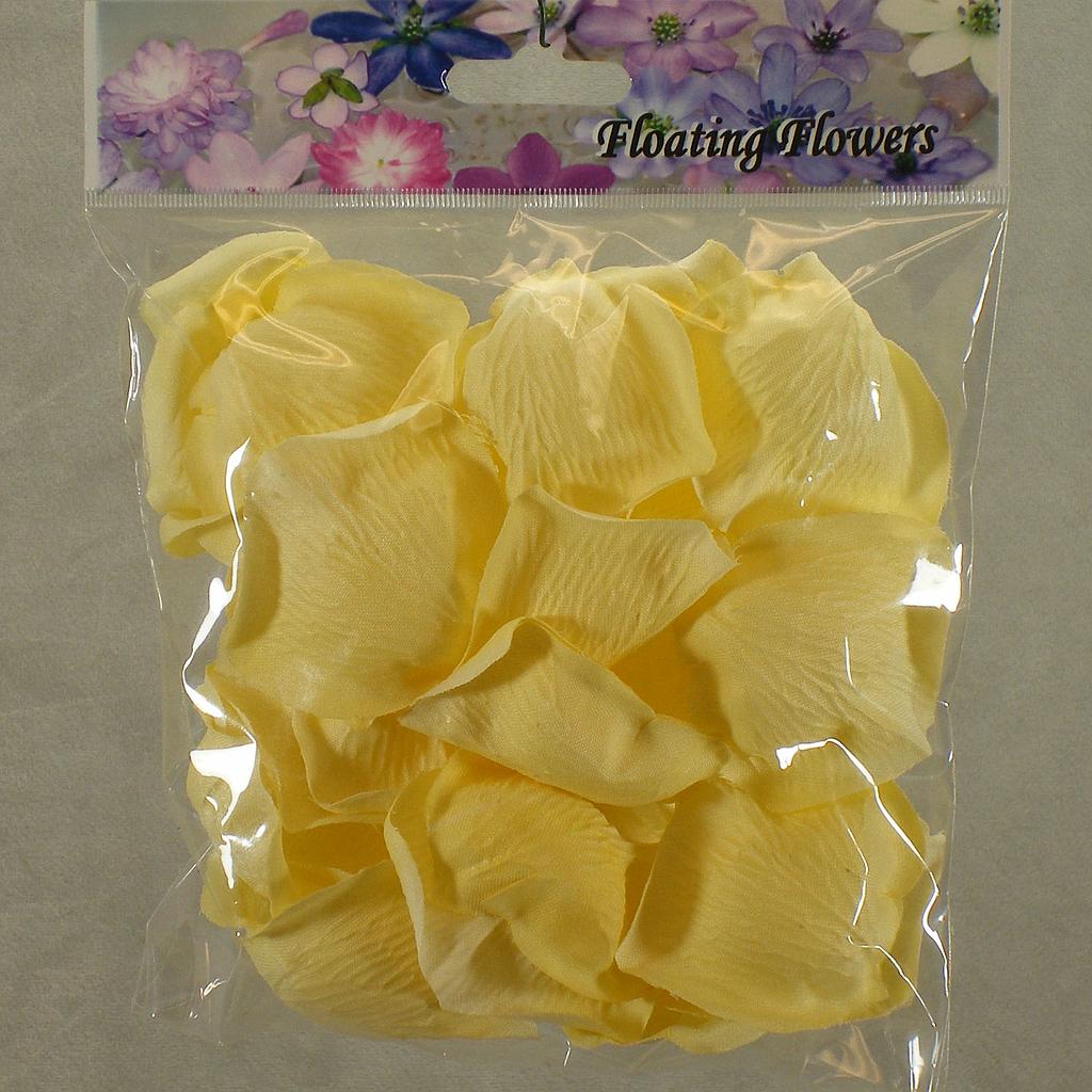 FLOATING ROSE PETALS (36/BAG)  YELLOW