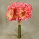 GERBERA DAISY BOUQUET X9 10.5"  PINK