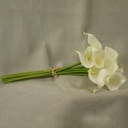 CALLA LILY BOUQUET X9  14" CREAM/WHITE