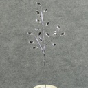 JEWEL LEAVES SPRAY X3 16" CLEAR