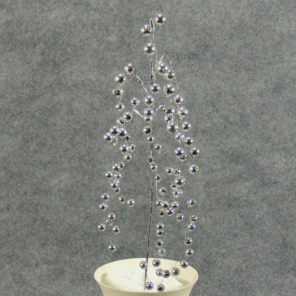 [SB4174-SIL] 15" PEARL HANGING SPRAY X5