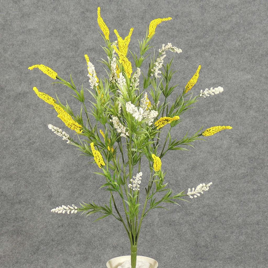 25" HEATHER BUSH X8 YELLOW/CREAM