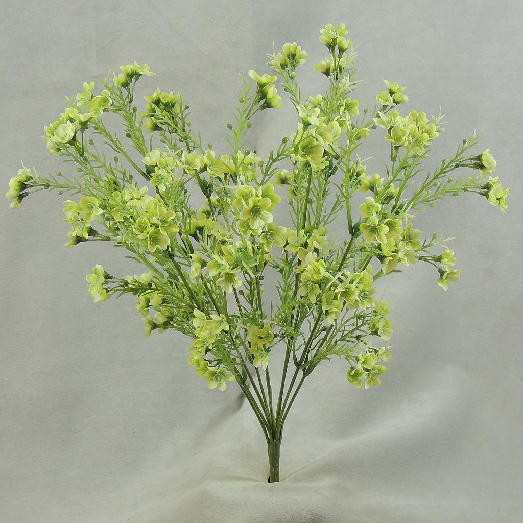 [SB4235-GRN] 18" WAX FLOWER BUSH X9 GREEN