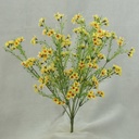 18" WAX FLOWER BUSH X9 YELLOW