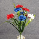 CARNATION BUSH X10 W/GYP 19"