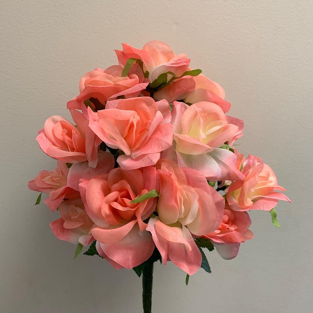 [SB5204] 18" ROSE BUSH X23 PEACH