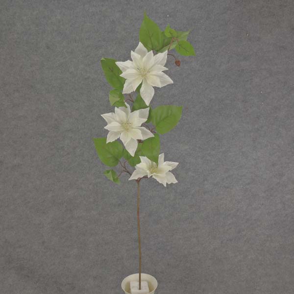 [SB6104] 32" CLEMATIS SPRAY WHITE
